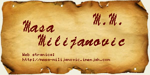 Maša Milijanović vizit kartica
